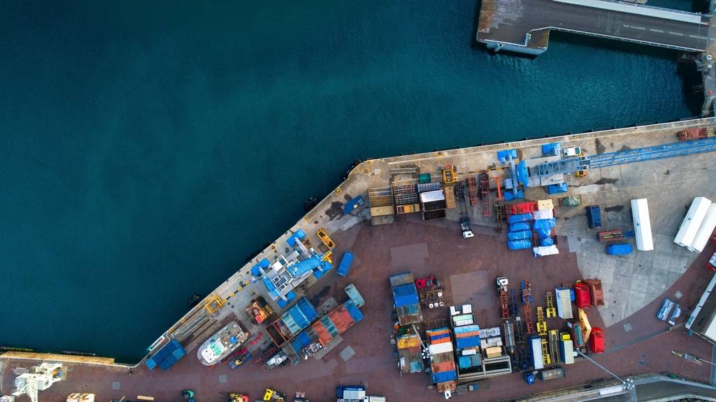 Container yard from above